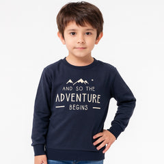 Boys black adventure sweatshirt
