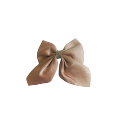 Girls copper shimmer bow