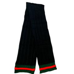 Mens red green and black wool muffler