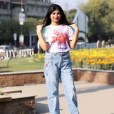 Ladies crab tye and dye T-Shirt