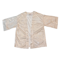 Ladies white shimmer upper