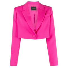Ladies pink cropped blazer