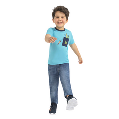 Boys Sky bluepencil pocket shirt