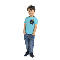 Boys Sky bluepencil pocket shirt