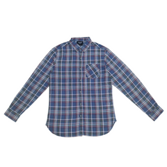 Mens blue check casual shirt