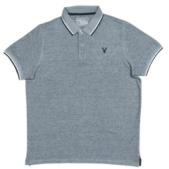 Mens light gray double shade polo shirt