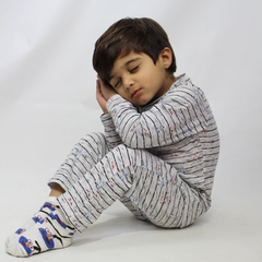 Gray full sleeves stripper tracksuit