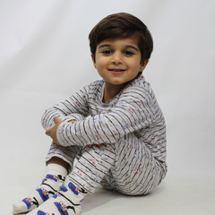 Gray full sleeves stripper tracksuit