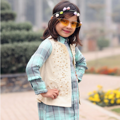 Girls green kurta
