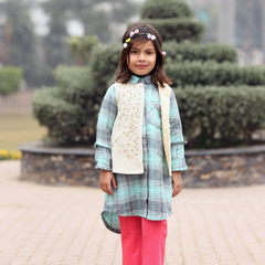 Girls green kurta