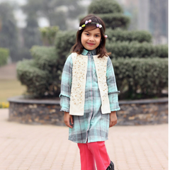 Girls green kurta