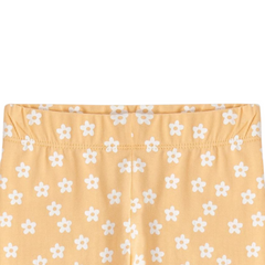 Girls peach floral print tights