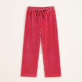 Girls pink velvet trousers