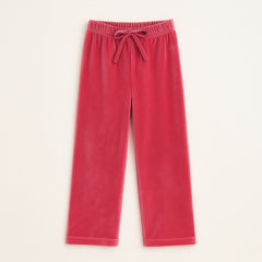 Girls pink velvet trousers