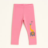 girls pink giraffe trouser