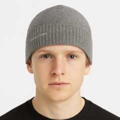 Mens gray embroidered cap