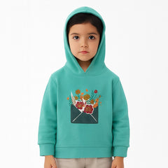 girls sequence flower hoodie
