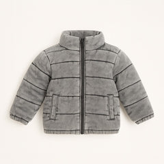 Girls gray shaded puffer jacket