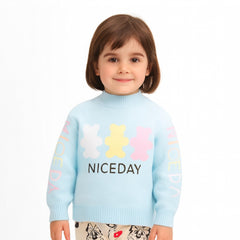 Girls blue bear sweater