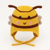 Yellow wool bee cap