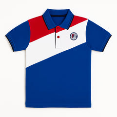 Boys blue,red and white polo shirt