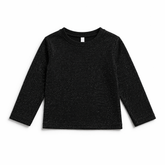 girls black glitter full sleeve shirt