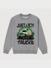 Boys Truck Lover Fleece Sweatshirt