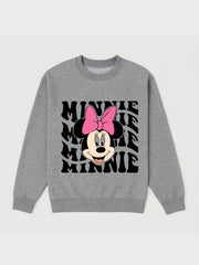 Girls Minnie Mouse Bow Fleece Sweatshirt