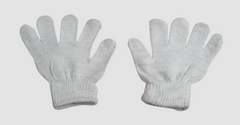 Girls white glitter gloves