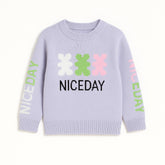 Girls purple bear sweater