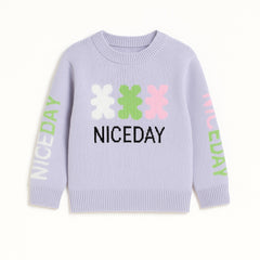 Girls purple bear sweater