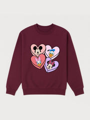 Girls Heart Mickey Graphic Fleece Sweatshirt