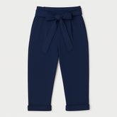 girls blue bow trouser