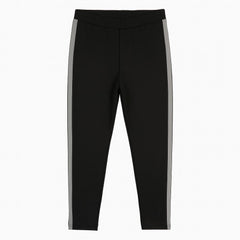 Ladies black side stripe trouser
