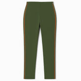 Ladies olive side stripe