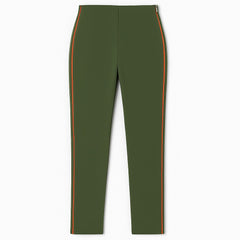 Ladies olive side stripe