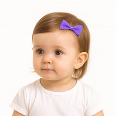 Girl purple ribbon bow
