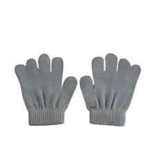 Girls gray glitter gloves