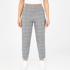 Ladies slim fit checkered pant