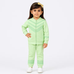 Girls fancy green tracksuit