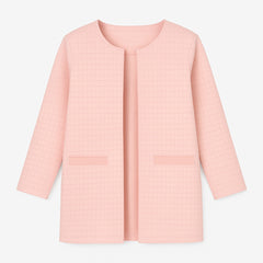 Girls pink self cardigan