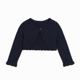 Blue sweater bolero