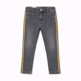 Girls gray side cheetah print pant (Last Chance)