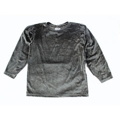 Girls gray velvet shirt