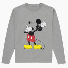 Boys gray Mickey Mouse Full sleeves T-Shirt
