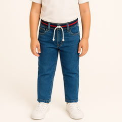 Boys light blue rib pant