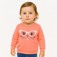 GIRLS CAT PRINTED SWEATSHIRT