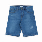 Boys rough style denim shorts