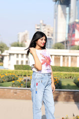 Ladies crab tye and dye T-Shirt