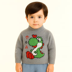 Boys grey Dino sweater